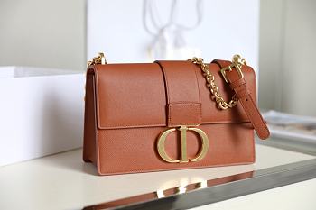 	 Bagsaaa Dior 30 Montaigne Grained Leather Brown - 24x17x8cm