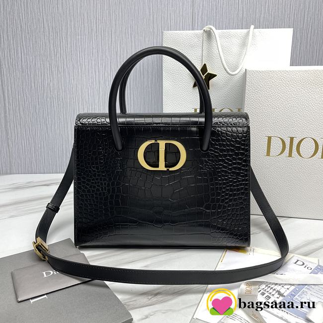 	 Bagsaaa Dior St Honore Black Crocodile 30x22.5x16 - 1