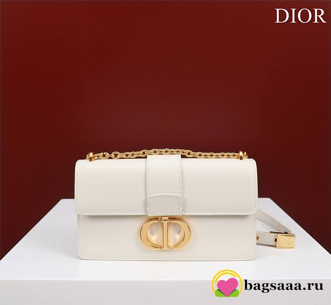 	 Bagsaaa Dior 30 Montaigne East West White Bag - 21x12x6cm - 1