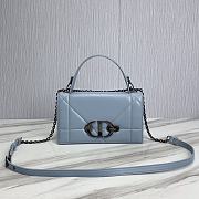 Bagsaaa Dior 30 Montaigne Chain Bag with Handle Maxicannage Blue Lambskin - 25x15x8cm - 1