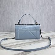 Bagsaaa Dior 30 Montaigne Chain Bag with Handle Maxicannage Blue Lambskin - 25x15x8cm - 6