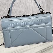 Bagsaaa Dior 30 Montaigne Chain Bag with Handle Maxicannage Blue Lambskin - 25x15x8cm - 3