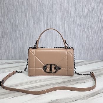 	 Bagsaaa Dior 30 Montaigne Chain Bag with Handle Maxicannage Beige Lambskin - 25x15x8cm