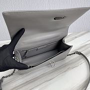 	 Bagsaaa Dior 30 Montaigne Chain Bag with Handle Maxicannage Grey Lambskin - 25x15x8cm - 6
