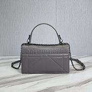 	 Bagsaaa Dior 30 Montaigne Chain Bag with Handle Maxicannage Grey Lambskin - 25x15x8cm - 4
