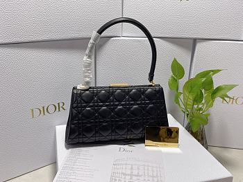 Bagsaaa Dior Caro Top Handle Black - 26x14.5x9cm