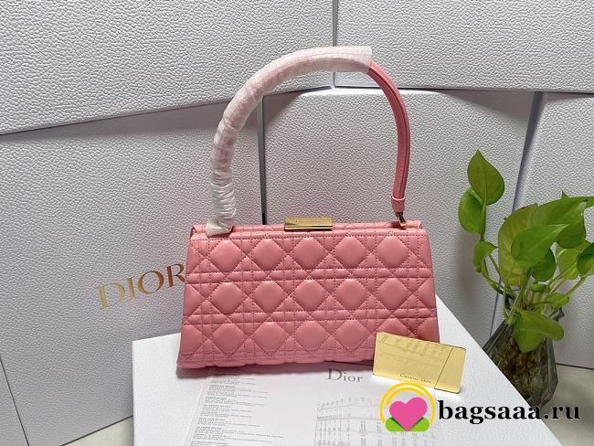 	 Bagsaaa Dior Caro Top Handle Pink - 26x14.5x9cm - 1