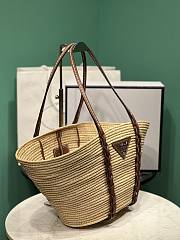 Bagsaa PRADA Raffia Woven Braided Basket Tote - 50x25x16cm - 3