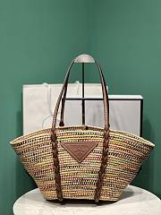 Bagsaa PRADA Raffia Woven Braided Basket Tote Multicolor - 50x25x16cm - 1