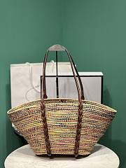 Bagsaa PRADA Raffia Woven Braided Basket Tote Multicolor - 50x25x16cm - 6