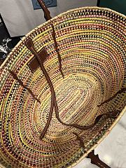 Bagsaa PRADA Raffia Woven Braided Basket Tote Multicolor - 50x25x16cm - 5