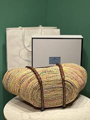 Bagsaa PRADA Raffia Woven Braided Basket Tote Multicolor - 50x25x16cm - 3