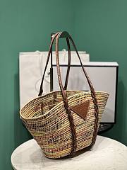 Bagsaa PRADA Raffia Woven Braided Basket Tote Multicolor - 50x25x16cm - 2