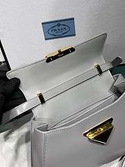Bagsaa Prada Logo Triangle Medium Handbag Grey - 28.5x14x7cm - 6
