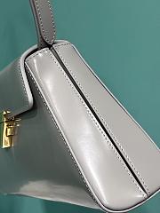 Bagsaa Prada Logo Triangle Medium Handbag Grey - 28.5x14x7cm - 3