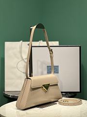 	 Bagsaa Prada Logo Triangle Medium Handbag Beige - 28.5x14x7cm - 4