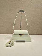 	 Bagsaa Prada Logo Triangle Medium Handbag White - 28.5x14x7cm - 1