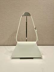 	 Bagsaa Prada Logo Triangle Medium Handbag White - 28.5x14x7cm - 5