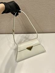 	 Bagsaa Prada Logo Triangle Medium Handbag White - 28.5x14x7cm - 4