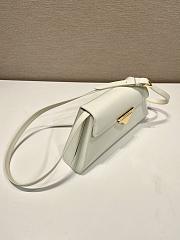 	 Bagsaa Prada Logo Triangle Medium Handbag White - 28.5x14x7cm - 3