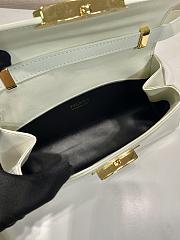 	 Bagsaa Prada Logo Triangle Medium Handbag White - 28.5x14x7cm - 2