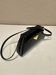 	 Bagsaa Prada Logo Triangle Medium Handbag Black - 28.5x14x7cm - 6