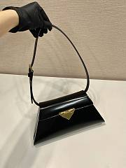 	 Bagsaa Prada Logo Triangle Medium Handbag Black - 28.5x14x7cm - 3