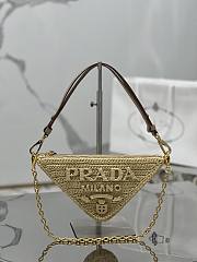 Bagsaaa Prada Raffia Triangle Bag - 26*14*6CM - 1