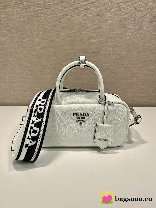 	 Bagsaaa Prada Leather top-handle bag white - 24x12x8cm - 1