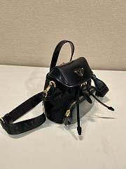 Bagsaaa Prada Small Re-Nylon and brushed leather backpack - 4