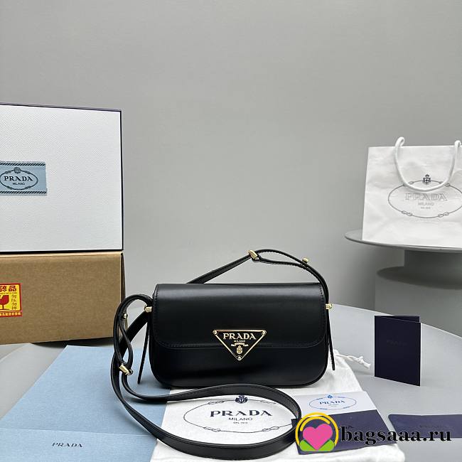 Bagsaaa Prada Leather shoulder bag black - 20x10.5x4cm - 1