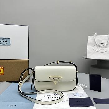 	 Bagsaaa Prada Leather shoulder bag white - 20x10.5x4cm