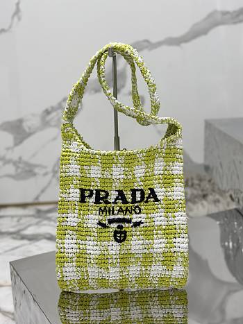 	 Bagsaaa Prada Crochet Tote Green - 29*26CM