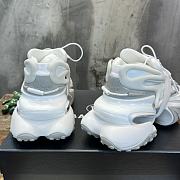 Balmain White Unicorn Neoprene & Leather Sneakers - 6