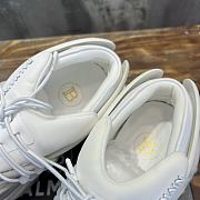 Balmain White Unicorn Neoprene & Leather Sneakers - 5