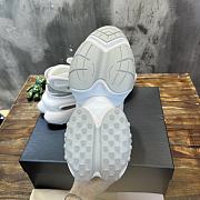 Balmain White Unicorn Neoprene & Leather Sneakers - 2
