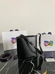 	 Bagsaaa Prada Logo Plaque Buckle Bag Black - 18.5x17.5x10cm - 6