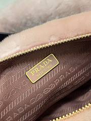 Bagsaaa Prada Triangle Shearling Bag Pink - 24x14.5x5cm - 2