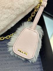 Bagsaaa Prada Triangle Shearling Bag Pink - 24x14.5x5cm - 3
