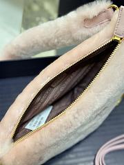 Bagsaaa Prada Triangle Shearling Bag Pink - 24x14.5x5cm - 5