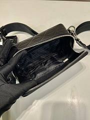 Bagsaaa Prada Brushed Shoulder Bag Black Embossed triangle motif - 19*12.5*5.5cm - 6