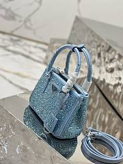 	 Bagsaaa Prada Galleria satin mini-bag with blue crystals - 20*14.5*9.5cm - 5