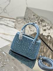 	 Bagsaaa Prada Galleria satin mini-bag with blue crystals - 20*14.5*9.5cm - 6