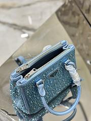 	 Bagsaaa Prada Galleria satin mini-bag with blue crystals - 20*14.5*9.5cm - 2