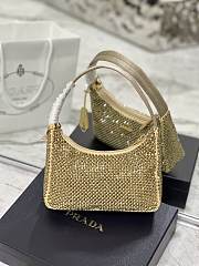 Bagsaaa Prada Satin Mini-bag With Artificial Crystal Gold - 23*13*5cm - 6