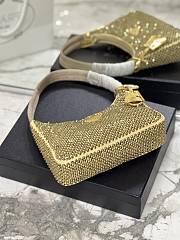 Bagsaaa Prada Satin Mini-bag With Artificial Crystal Gold - 23*13*5cm - 2