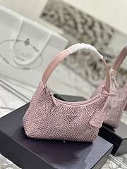 Bagsaaa Prada Satin Mini-bag With Artificial Crystal Pink - 23*13*5cm - 4