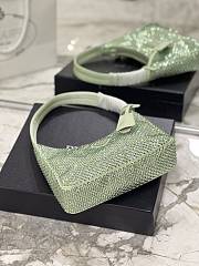 	 Bagsaaa Prada Satin Mini-bag With Artificial Crystal Green - 23*13*5cm - 5