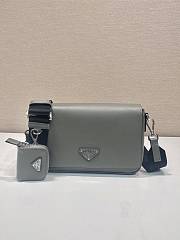	 Bagsaaa Prada Saffiano leather shoulder bag green - 22*14.5*5cm - 1