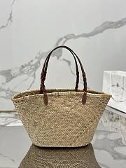 Bagsaaa PRADA Raffia Woven Braided Basket Tote Brown - 25*48*16cm - 3
